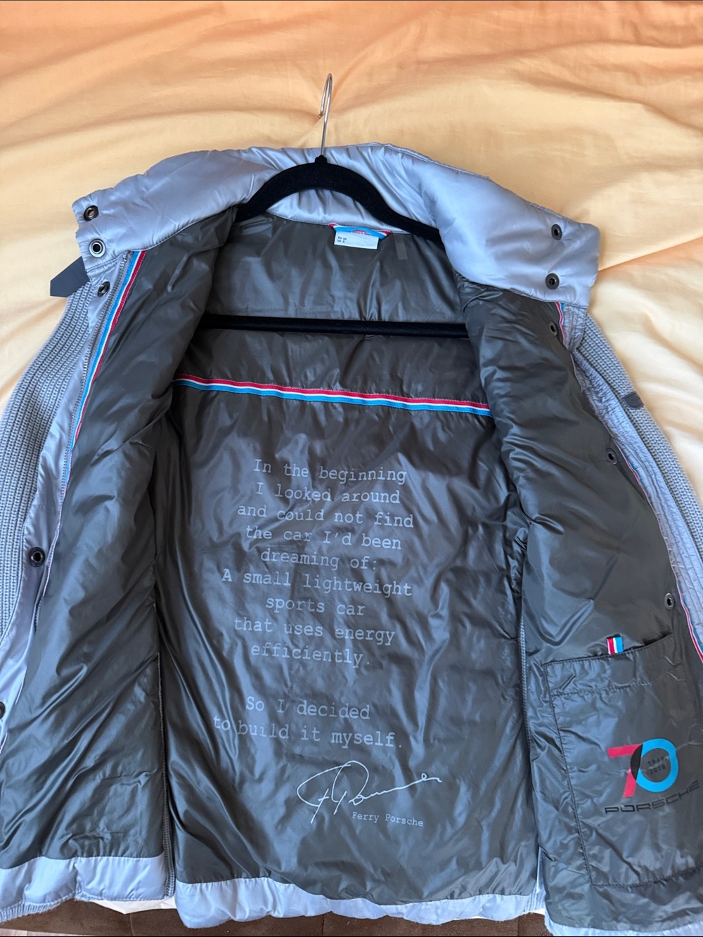 Porsche Driver’s Selection Women's Quilted Puffer Jacket in Gray
